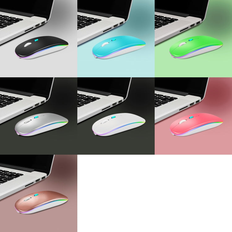 Y20 4 tasti bagliore colorato ricarica mouse muto gioco per notebook mouse wireless, 2.4G Version (Black), 2.4G Version (Blue), 2.4G Version (Green), 2.4G Version (Silver), 2.4G Version (White), 2.4G Version (Pink), 2.4G Version (Gold)�����������������...