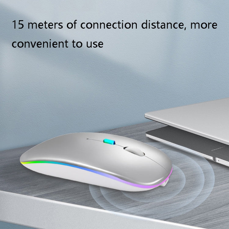 Y20 4 tasti bagliore colorato ricarica mouse muto gioco per notebook mouse wireless, 2.4G Version (Black), 2.4G Version (Blue), 2.4G Version (Green), 2.4G Version (Silver), 2.4G Version (White), 2.4G Version (Pink), 2.4G Version (Gold)�����������������...