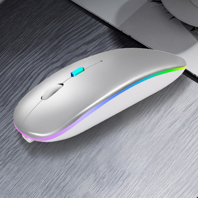 Y20 4 tasti bagliore colorato ricarica mouse muto gioco per notebook mouse wireless, 2.4G Version (Black), 2.4G Version (Blue), 2.4G Version (Green), 2.4G Version (Silver), 2.4G Version (White), 2.4G Version (Pink), 2.4G Version (Gold)�����������������...