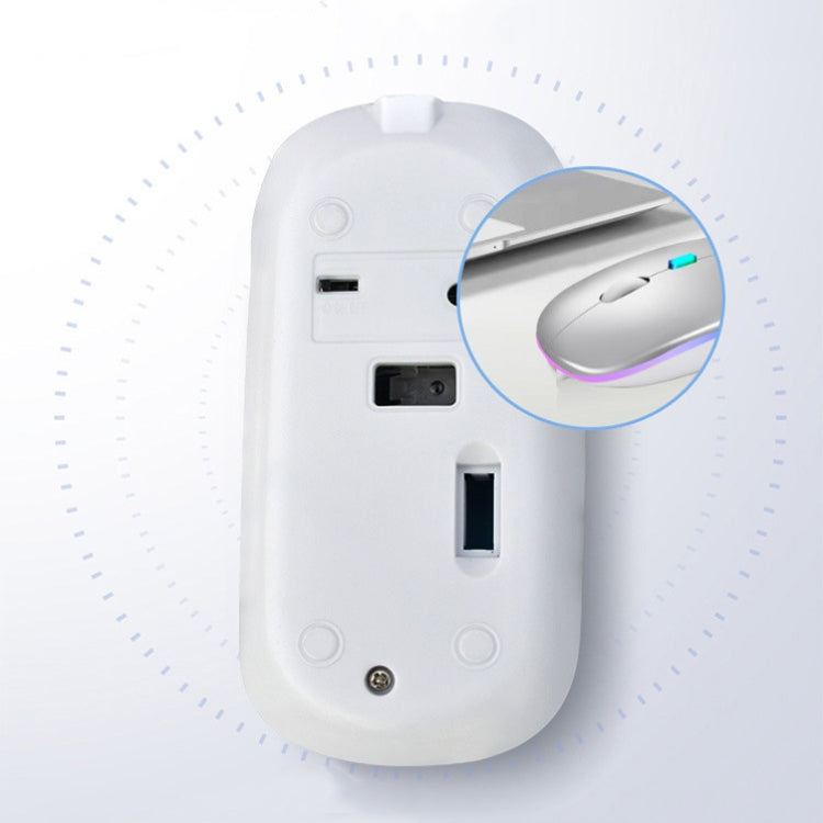 Y20 4 tasti bagliore colorato ricarica mouse muto gioco per notebook mouse wireless, 2.4G Version (Black), 2.4G Version (Blue), 2.4G Version (Green), 2.4G Version (Silver), 2.4G Version (White), 2.4G Version (Pink), 2.4G Version (Gold)�����������������...