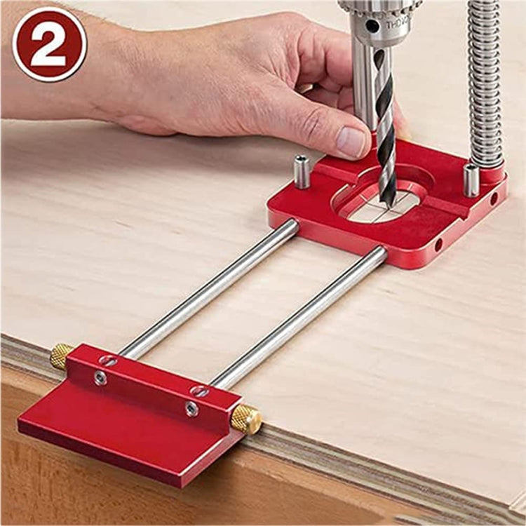 Posizionamento accurato Trapano per cintura Trapano per legno Strumento per localizzatore per la lavorazione del legno, stile:, Plastic (Red), Metal  (Red), Plastic  (Black), Metal (Black)