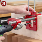 Posizionamento accurato Trapano per cintura Trapano per legno Strumento per localizzatore per la lavorazione del legno, stile:, Plastic (Red), Metal  (Red), Plastic  (Black), Metal (Black)