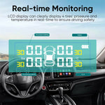 T1 Sistema di monitoraggio della pressione dei pneumatici solare wireless montato su veicolo Termometro per la pressione dei pneumatici per veicoli per uso generico, T1