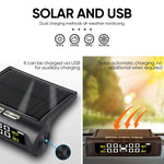 T1 Sistema di monitoraggio della pressione dei pneumatici solare wireless montato su veicolo Termometro per la pressione dei pneumatici per veicoli per uso generico, T1
