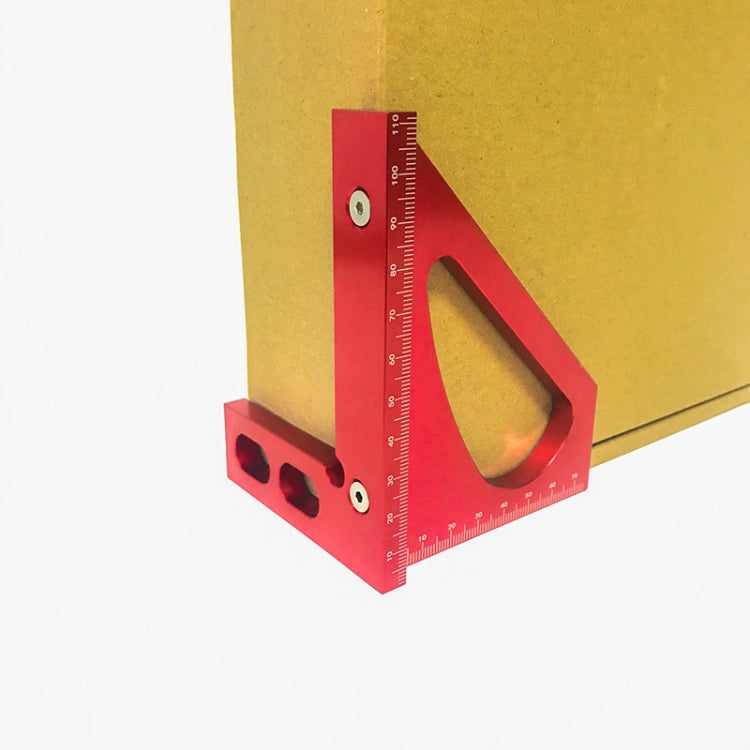 Strumenti per la lavorazione del legno Lega di alluminio Righello triangolare righello multifunzione quadrato a 90 gradi, 90 Degree Square Ruler