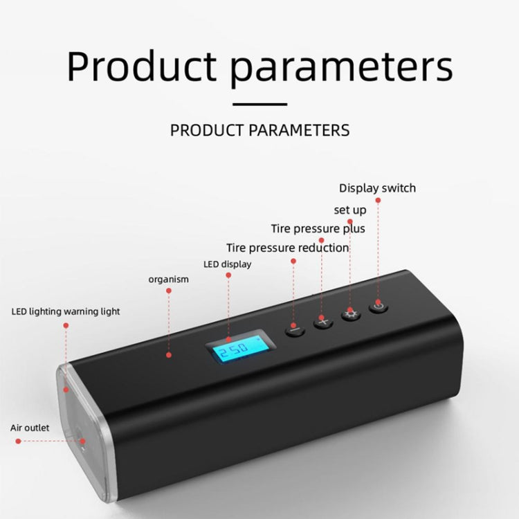 H68 Mini pompa di gonfiaggio per auto intelligente wireless portatile Pompa di aria per pneumatici multifunzionale portatile, H68 Wireless