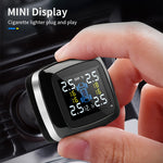 Q3 Mini accendisigari Sistema di monitoraggio della pressione dei pneumatici wireless per auto TPMS Pneumatico di tensione della temperatura dell'auto, Car Temperature Voltage Tire