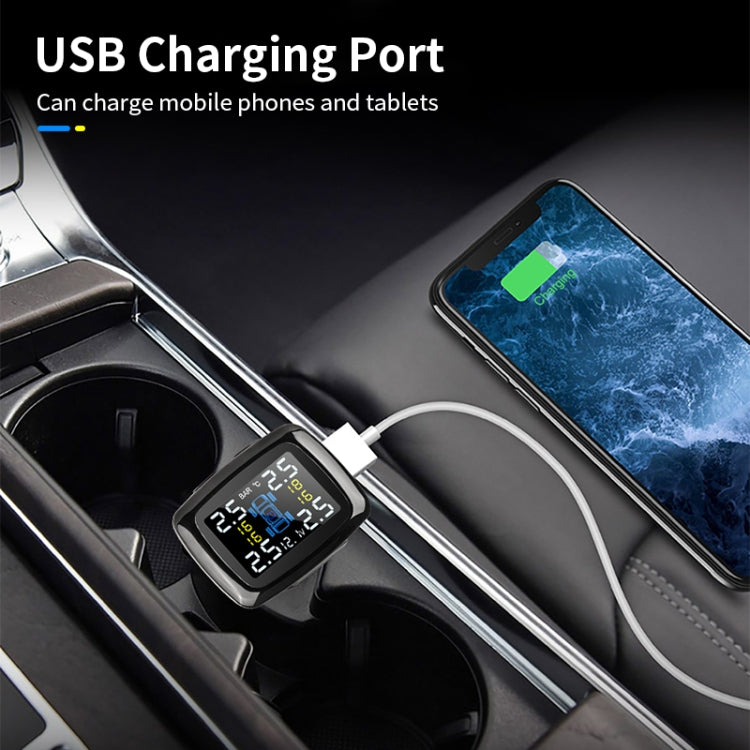 Q3 Mini accendisigari Sistema di monitoraggio della pressione dei pneumatici wireless per auto TPMS Pneumatico di tensione della temperatura dell'auto, Car Temperature Voltage Tire