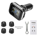 Q3 Mini accendisigari Sistema di monitoraggio della pressione dei pneumatici wireless per auto TPMS Pneumatico di tensione della temperatura dell'auto, Car Temperature Voltage Tire