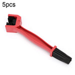5 PCS BG-7168 Spazzola per la pulizia di biciclette e moto Spazzola a catena a tre lati, 5 PCS Red, 5 PCS Blue, 5 PCS Black, Red + Small Brush, Blue + Small Brush