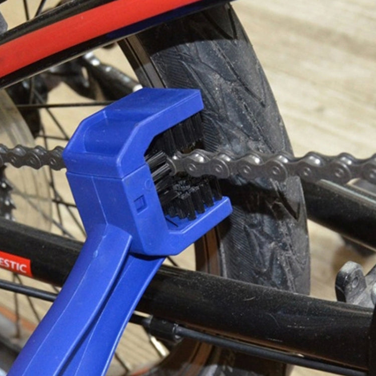 5 PCS BG-7168 Spazzola per la pulizia di biciclette e moto Spazzola a catena a tre lati, 5 PCS Red, 5 PCS Blue, 5 PCS Black, Red + Small Brush, Blue + Small Brush