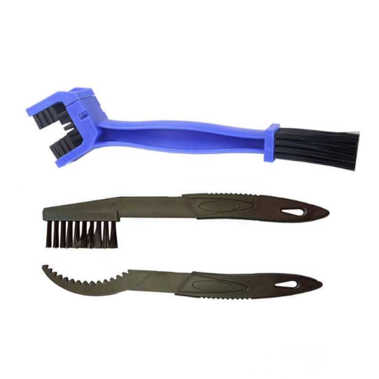 5 PCS BG-7168 Spazzola per la pulizia di biciclette e moto Spazzola a catena a tre lati, 5 PCS Red, 5 PCS Blue, 5 PCS Black, Red + Small Brush, Blue + Small Brush