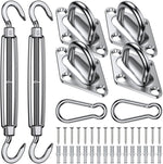 24 in 1 Accessori per vele con paralume fisso in acciaio inossidabile 304 Fibbia a molla per cesto di fiori con fibbia a diamante, Spec:, 24 PCS / M6 Set, 24 PCS / M8 Set, 24 PCS / M6 Set (Yellow), 24 PCS / M8 Set (Yellow)