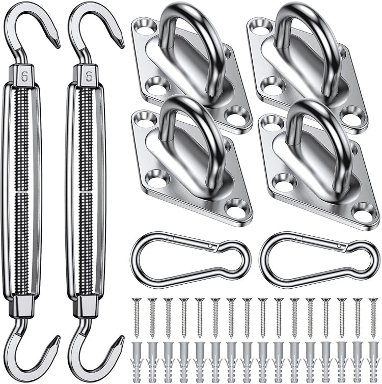 24 in 1 Accessori per vele con paralume fisso in acciaio inossidabile 304 Fibbia a molla per cesto di fiori con fibbia a diamante, Spec:, 24 PCS / M6 Set, 24 PCS / M8 Set, 24 PCS / M6 Set (Yellow), 24 PCS / M8 Set (Yellow)