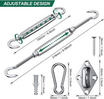 24 in 1 Accessori per vele con paralume fisso in acciaio inossidabile 304 Fibbia a molla per cesto di fiori con fibbia a diamante, Spec:, 24 PCS / M6 Set, 24 PCS / M8 Set, 24 PCS / M6 Set (Yellow), 24 PCS / M8 Set (Yellow)