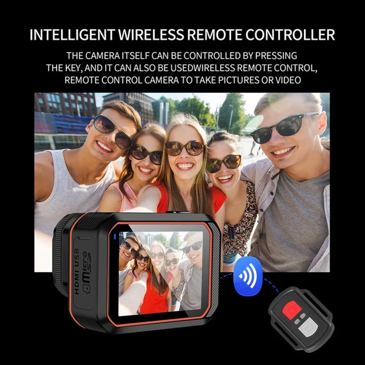 SC002-12 Videocamera per sport all'aria aperta 4K Mini videocamera impermeabile per immersioni subacquee WiFi, Black