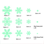 5 set di adesivi decorativi natalizi luminosi fluorescenti con fiocchi di neve, stile:, BQ028 With Glue, BQ028 Static Electricity, BQ028 Enhanced  Static Electricity, BQ029 Enhanced  Static Electricity