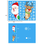 5 set di adesivi per griglia per finestra di Natale Decorazione per finestra in vetro alce di Babbo Natale, XC008, XC009, BQ027