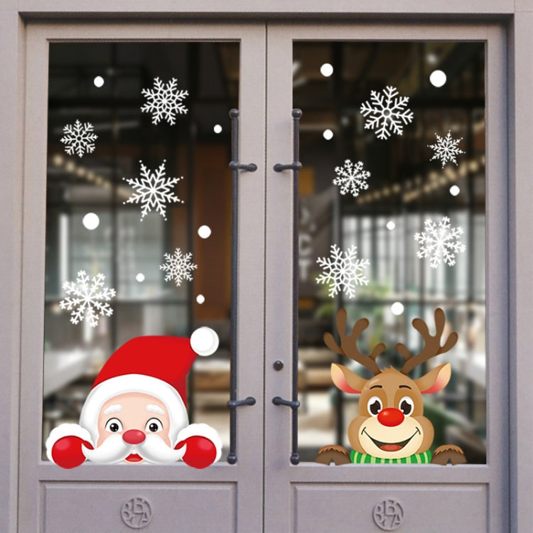5 set di adesivi per griglia per finestra di Natale Decorazione per finestra in vetro alce di Babbo Natale, XC008, XC009, BQ027