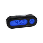 K02 Orologio elettronico per auto Misuratore di temperatura Luce notturna LED Misuratore di tempo di temperatura, 2 in 1 Black Blue Light