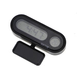 K02 Orologio elettronico per auto Misuratore di temperatura Luce notturna LED Misuratore di tempo di temperatura, 2 in 1 Black Blue Light
