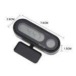 K02 Orologio elettronico per auto Misuratore di temperatura Luce notturna LED Misuratore di tempo di temperatura, 2 in 1 Black Blue Light