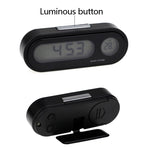 K02 Orologio elettronico per auto Misuratore di temperatura Luce notturna LED Misuratore di tempo di temperatura, 2 in 1 Black Blue Light