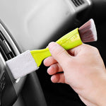 2 PCS Spazzola per la pulizia della presa d'aria dell'aria condizionata per auto Strumento per la pulizia degli interni dell'auto Polvere Spazzola per capelli morbida, Soft Hair Brush