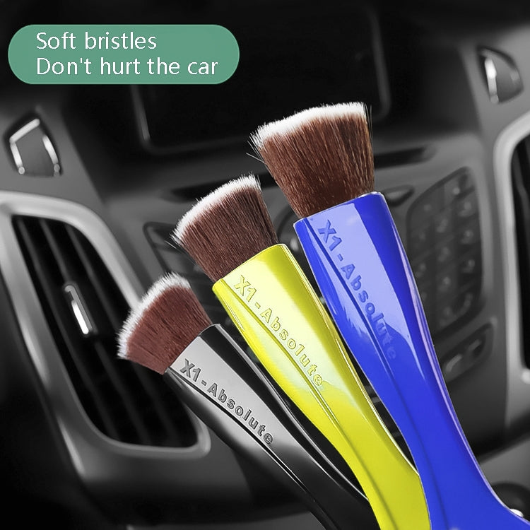 2 PCS Spazzola per la pulizia della presa d'aria dell'aria condizionata per auto Strumento per la pulizia degli interni dell'auto Polvere Spazzola per capelli morbida, Soft Hair Brush