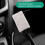 2 PCS Spazzola per la pulizia della presa d'aria dell'aria condizionata per auto Strumento per la pulizia degli interni dell'auto Polvere Spazzola per capelli morbida, Soft Hair Brush