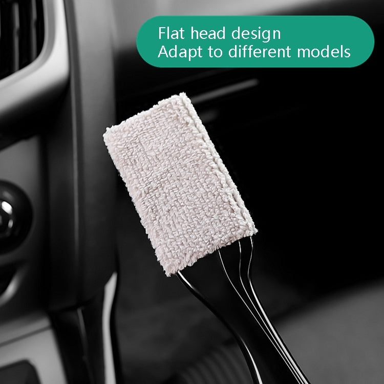 2 PCS Spazzola per la pulizia della presa d'aria dell'aria condizionata per auto Strumento per la pulizia degli interni dell'auto Polvere Spazzola per capelli morbida, Soft Hair Brush