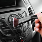 2 PCS Spazzola per la pulizia della presa d'aria dell'aria condizionata per auto Strumento per la pulizia degli interni dell'auto Polvere Spazzola per capelli morbida, Soft Hair Brush