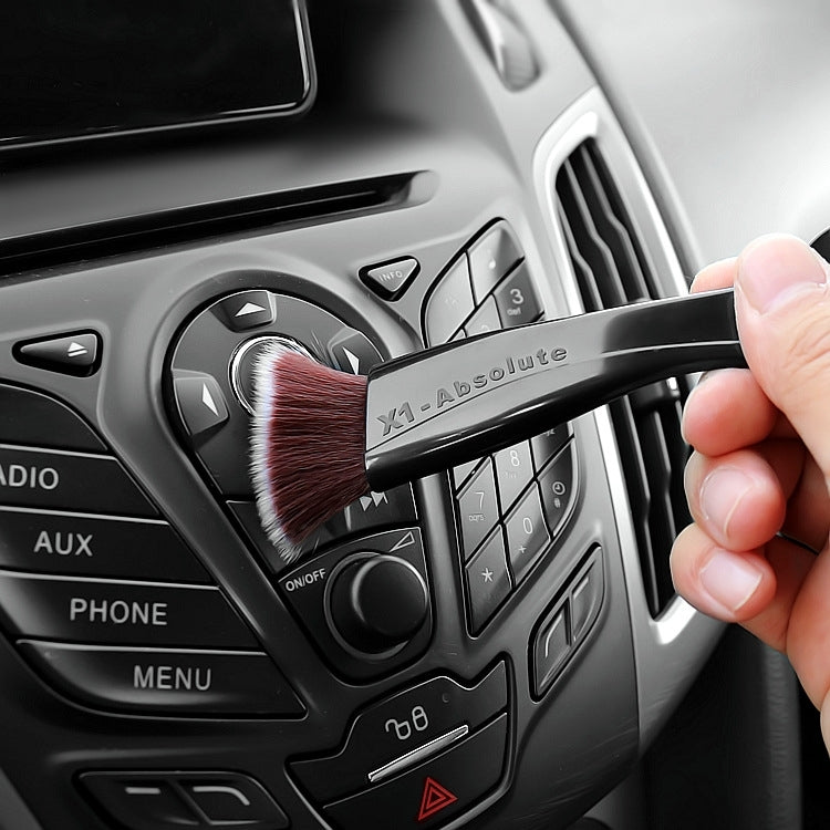 2 PCS Spazzola per la pulizia della presa d'aria dell'aria condizionata per auto Strumento per la pulizia degli interni dell'auto Polvere Spazzola per capelli morbida, Soft Hair Brush