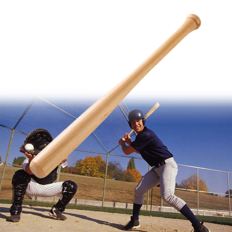 Mazza da baseball in legno massello resistente, 54cm, 64cm, 74cm, 84cm