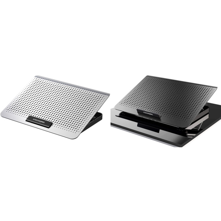 ICE COOREL Ventola del radiatore in lega di alluminio per laptop Staffa di raffreddamento per notebook silenziosa, Space Silver, Tungsten Gold Black, Six-Fan Space Silver, Six-Fan Tungsten Gold Black