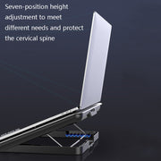 ICE COOREL Ventola del radiatore in lega di alluminio per laptop Staffa di raffreddamento per notebook silenziosa, Space Silver, Tungsten Gold Black, Six-Fan Space Silver, Six-Fan Tungsten Gold Black