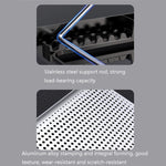 ICE COOREL Ventola del radiatore in lega di alluminio per laptop Staffa di raffreddamento per notebook silenziosa, Space Silver, Tungsten Gold Black, Six-Fan Space Silver, Six-Fan Tungsten Gold Black