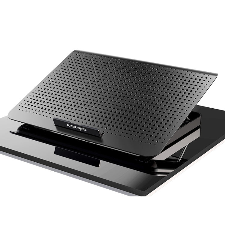ICE COOREL Ventola del radiatore in lega di alluminio per laptop Staffa di raffreddamento per notebook silenziosa, Space Silver, Tungsten Gold Black, Six-Fan Space Silver, Six-Fan Tungsten Gold Black