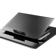 ICE COOREL Ventola del radiatore in lega di alluminio per laptop Staffa di raffreddamento per notebook silenziosa, Space Silver, Tungsten Gold Black, Six-Fan Space Silver, Six-Fan Tungsten Gold Black