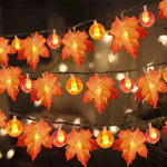 Luci della stringa della lanterna della zucca dell'acero Luci della decorazione della stanza del partito del giardino di ringraziamento di Halloween, 1.5m 10 LEDs, 3m 20 LEDs, 6m 40 LEDs