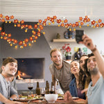 Luci della stringa della lanterna della zucca dell'acero Luci della decorazione della stanza del partito del giardino di ringraziamento di Halloween, 1.5m 10 LEDs, 3m 20 LEDs, 6m 40 LEDs