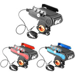 BG-2021 Luce anteriore per bicicletta 4 in 1 Supporto per telefono cellulare Luce per clacson Luce anteriore per mountain bike, 2400 MAH Black, 2400 MAH Red, 2400 MAH Blue, 4000 MAH Black, 4000 MAH Red, 4000 MAH Blue