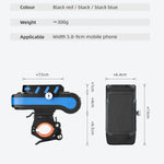 BG-2021 Luce anteriore per bicicletta 4 in 1 Supporto per telefono cellulare Luce per clacson Luce anteriore per mountain bike, 2400 MAH Black, 2400 MAH Red, 2400 MAH Blue, 4000 MAH Black, 4000 MAH Red, 4000 MAH Blue