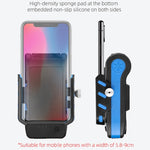 BG-2021 Luce anteriore per bicicletta 4 in 1 Supporto per telefono cellulare Luce per clacson Luce anteriore per mountain bike, 2400 MAH Black, 2400 MAH Red, 2400 MAH Blue, 4000 MAH Black, 4000 MAH Red, 4000 MAH Blue