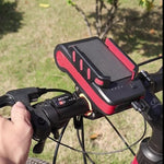 BG-2021 Luce anteriore per bicicletta 4 in 1 Supporto per telefono cellulare Luce per clacson Luce anteriore per mountain bike, 2400 MAH Black, 2400 MAH Red, 2400 MAH Blue, 4000 MAH Black, 4000 MAH Red, 4000 MAH Blue
