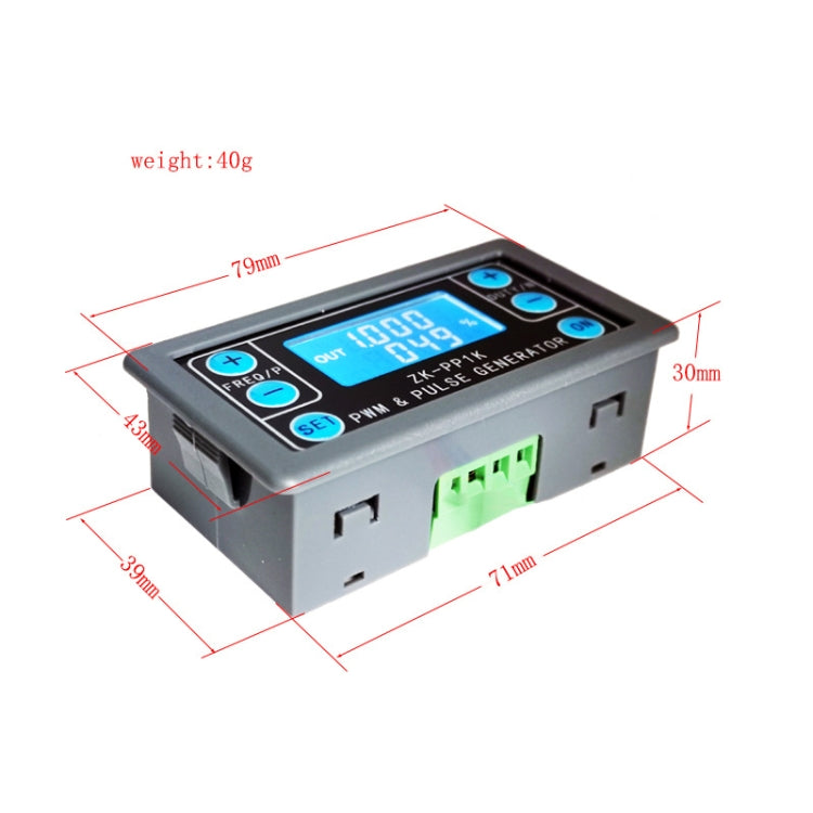 Generatore di segnale PWM ZK-PP1K 1Hz-150KHz Generatore di onda quadra regolabile con ciclo di lavoro della frequenza degli impulsi PWM