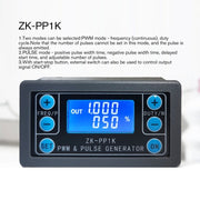 Generatore di segnale PWM ZK-PP1K 1Hz-150KHz Generatore di onda quadra regolabile con ciclo di lavoro della frequenza degli impulsi PWM