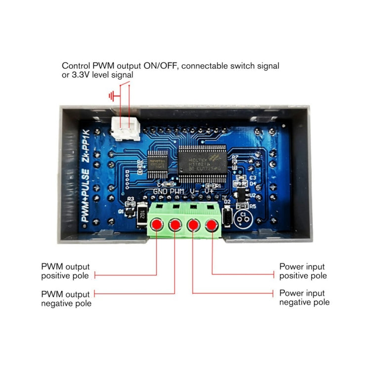 Generatore di segnale PWM ZK-PP1K 1Hz-150KHz Generatore di onda quadra regolabile con ciclo di lavoro della frequenza degli impulsi PWM