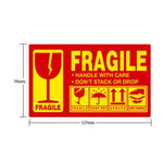 Attenzione Attenzione Imballaggio Trasporto Etichetta adesiva Adesivi fragili, 127x76mm