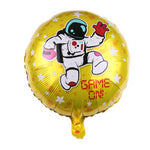 10 PCS Space Alluminio Film Palloncino Bambini Decorano Palloncini Decorazione Festa Di Compleanno,Stile:, Golden Space Man, Double-sided Space Man, Round Rocket, Space Rocket, Astronaut, Earth, Retro Plane, Universe, Space Birthday, Blue